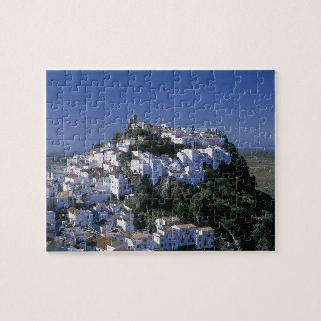 Puzzle Village blanc de Casares, Andalousie, Espagne (Horizontal)