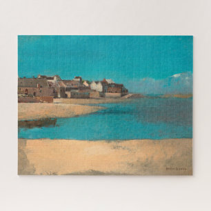 Puzzle Village by the Sea in Brittany by Odilon Redon