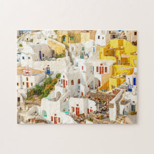 Puzzle Village coloré Oia Santorin Grèce