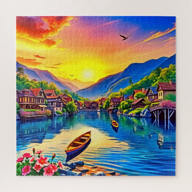 Puzzle Village de Lakeside (Vertical)