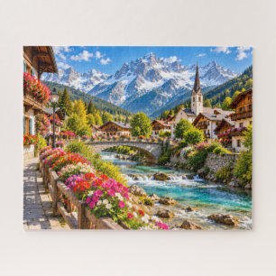 Puzzle Village de montagne alpin