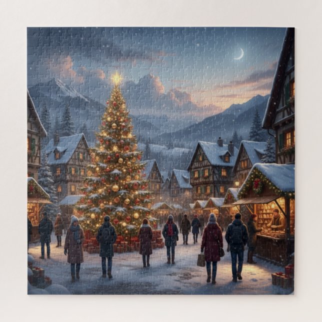 Puzzle Village de Noël (Vertical)