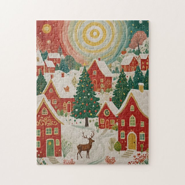 Puzzle Village de Noël (Vertical)