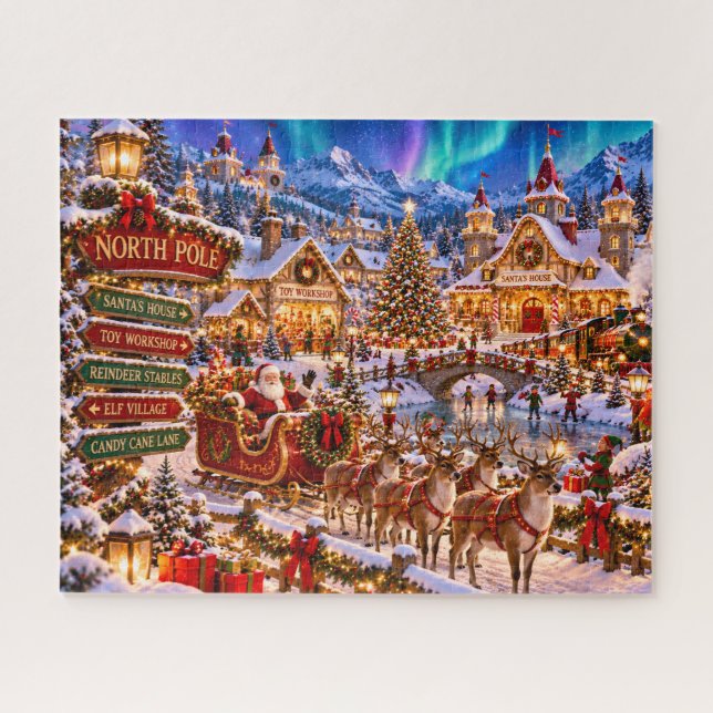 Puzzle Village de Noël au Pôle Nord (Horizontal)