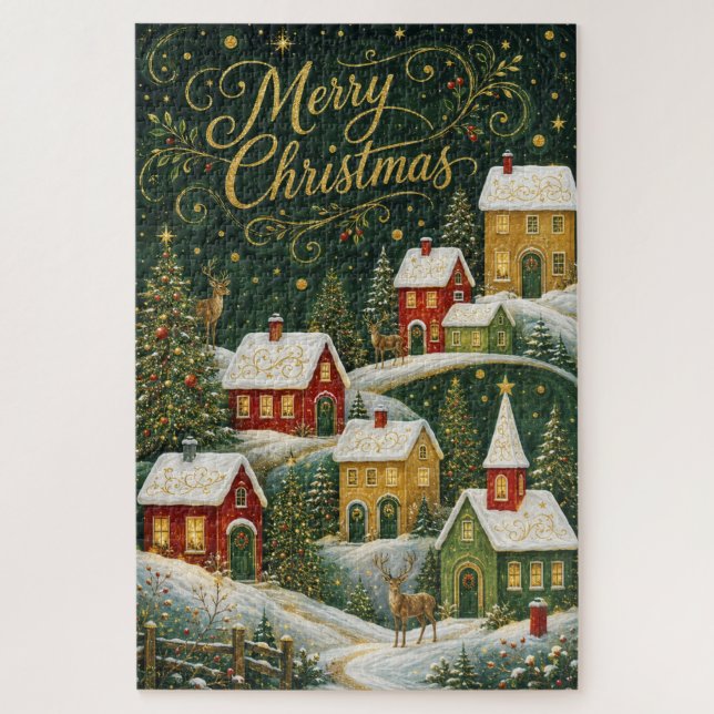 Puzzle Village de Noël Enchanté (Vertical)