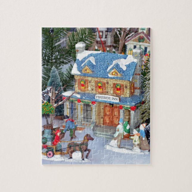 Puzzle Village de Noël miniature (Vertical)