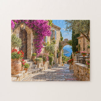 Puzzle Village de pierre de bougainvillée de la Côte d'Az