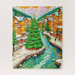Puzzle Village d'hiver