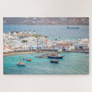 Puzzle Village grec traditionnel Mykonos île Grèce