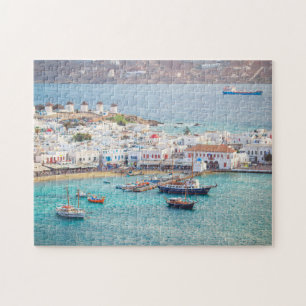 Puzzle Village grec traditionnel Mykonos île Grèce