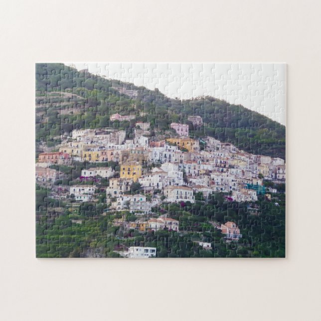 Puzzle Village italien sur la colline Challenging (Horizontal)