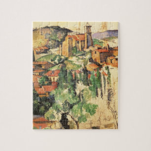 Puzzle Village of Gardanne by Paul Cezanne, Vintage Art