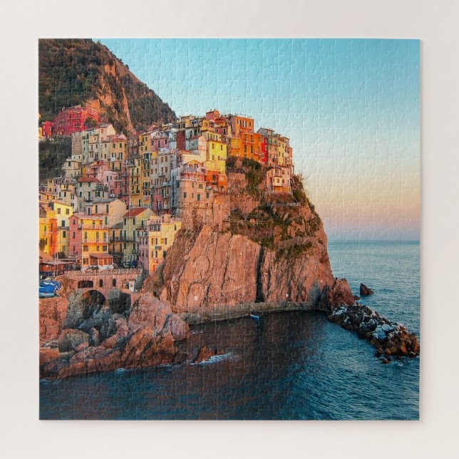 Puzzle Village pittoresque, Cinque Terre, Ligurie, Italie (Vertical)