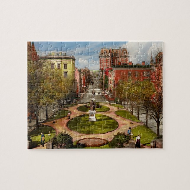 Puzzle Ville - Baltimore MD - Une promenade dans le parc  (Horizontal)