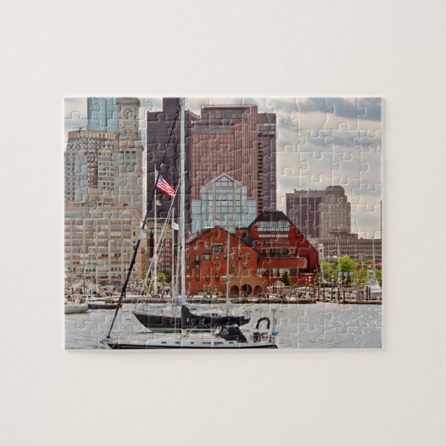 Puzzle Ville - Boston Ma - Promenade du front de mer sur  (Horizontal)