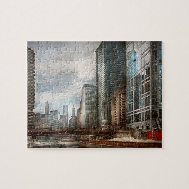 Puzzle Ville - Chicago, IL - Construction d'une nouvelle  (Horizontal)