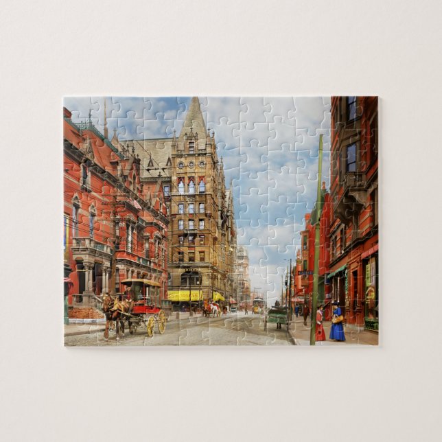 Puzzle Ville - Cincinnati, OH - Elm Street 1900 (Horizontal)