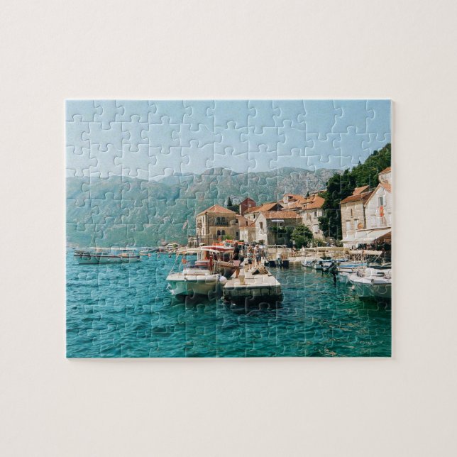 Puzzle Ville côtière de Perast, Monténégro (Horizontal)