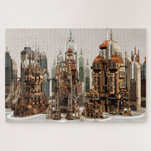 Puzzle Ville de fantasy futuriste Art de paysage urbain S