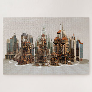 Puzzle Ville de fantasy futuriste Art de paysage urbain S