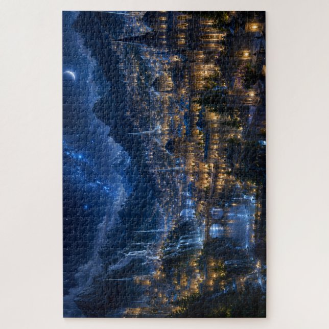 Puzzle Ville de Lumière Stellaire (Vertical)