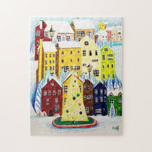 Puzzle Ville de Noël cosy - PUZZLE!