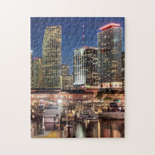 Puzzle Ville d'horizon de Miami en Floride (Vertical)