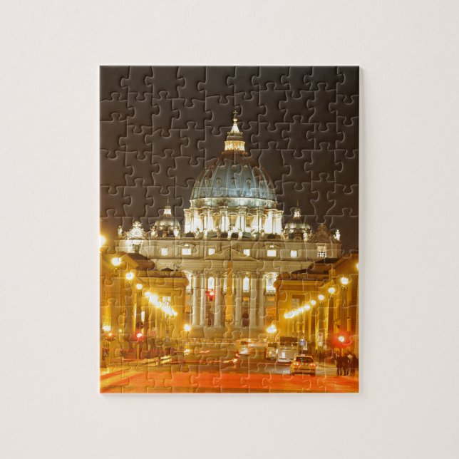 Puzzle Ville du Vatican, Rome, Italie la nuit (Vertical)