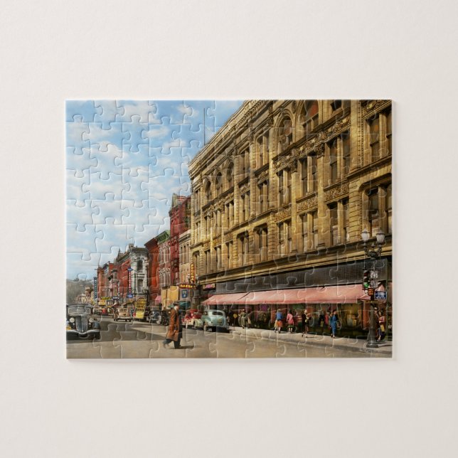 Puzzle Ville - Dubuque IA - Rue principale 1940 (Horizontal)