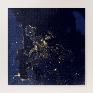 Puzzle Ville Éclairante Dans Plusieurs Villes Européennes