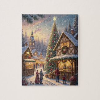 Puzzle Ville enchantée de Noël : Une merveille hivernale