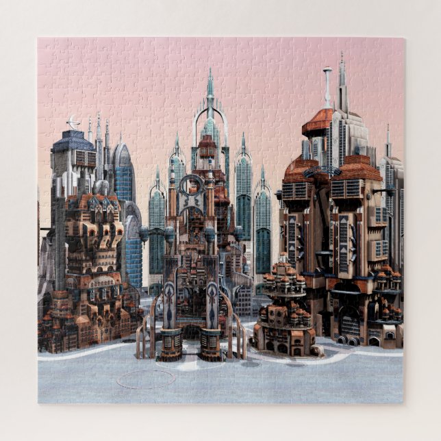 Puzzle Ville Futuriste Sci-Fi (Vertical)