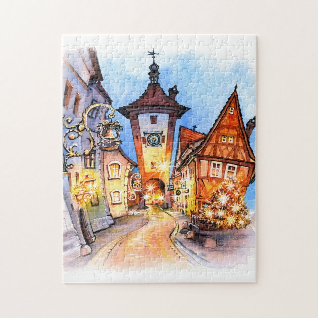 Puzzle Ville historique de Watercolor (Vertical)