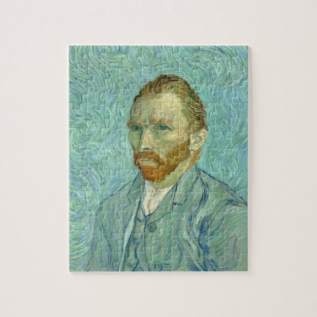 Puzzle Vincent Van Gogh Autoportrait Arrière - plan bleu (Vertical)
