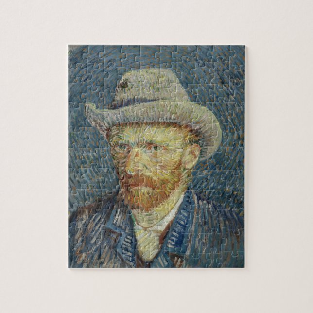 Puzzle Vincent van Gogh Autoportrait avec Grey Felt Casqu (Vertical)