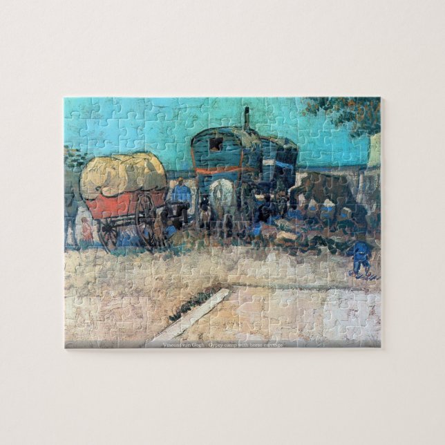 Puzzle Vincent van Gogh - camp gitan avec le chariot de (Horizontal)