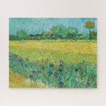 Puzzle Vincent van Gogh - Champ avec Iris près d'Arles<br><div class="desc">Champ avec Irises près d'Arles / Vue d'Arles avec Irises dans l'avant-plan - Vincent van Gogh,  Huile sur toile,  1888</div>