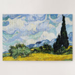 Puzzle Vincent Van Gogh Champ de blé avec cyprès (1889)<br><div class="desc">Joli, Vintage, Belle peinture Vincent Van Gogh Champ de blé avec Cyprès.C'est un vieux chef-d'oeuvre du peintre maître néerlandais Vincent Van Gogh. Ce tableau fait partie de sa série de champs de blé. Cette série de peintures de paysages naturels s'inspire de la vue sur les Alpilles.Cette peinture à l'huile fine...</div>