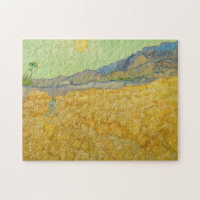 Puzzle Vincent van Gogh - Champ de blé avec un moissonneu (Horizontal)