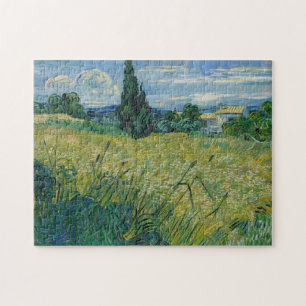Puzzle Vincent Van Gogh, champ de blé vert avec Cypress