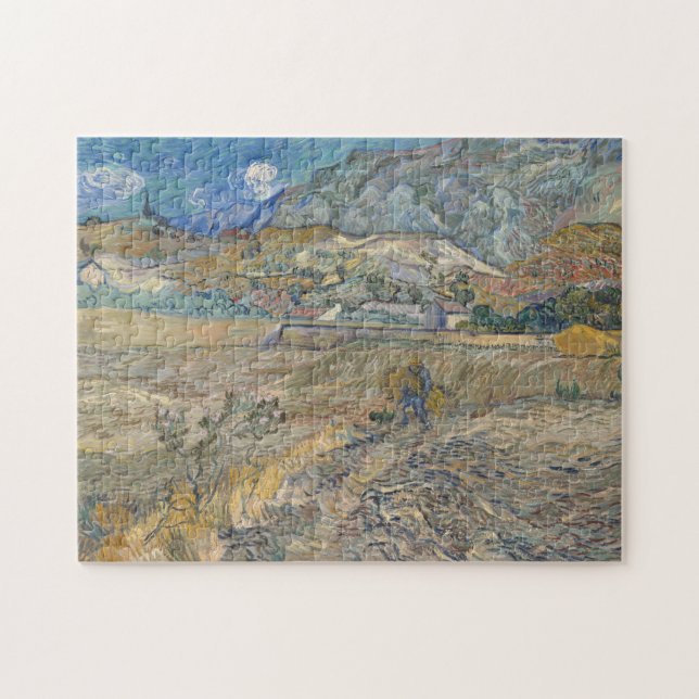 Puzzle Vincent Van Gogh, Champ fermé avec paysan (Horizontal)