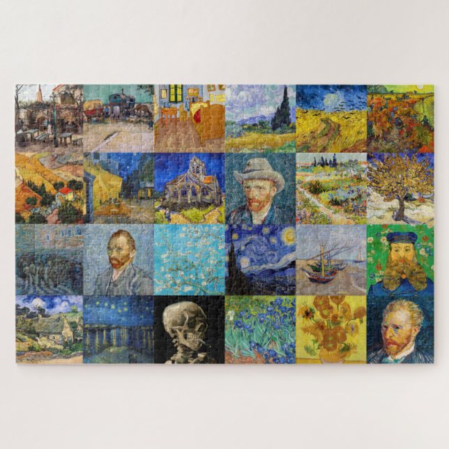 Puzzle Vincent van Gogh - chefs-d'oeuvre Mosaic Patchwork (Horizontal)