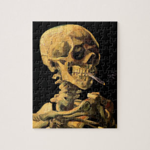 Puzzle Vincent Van Gogh - Crâne avec cigarette allumée