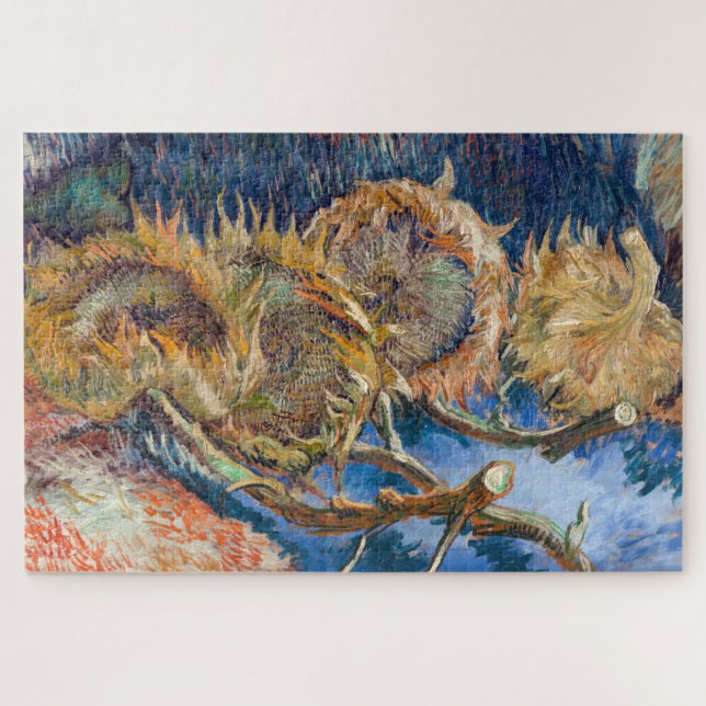 Puzzle Vincent van Gogh - Fleurs de soleil coupées en qua (Horizontal)