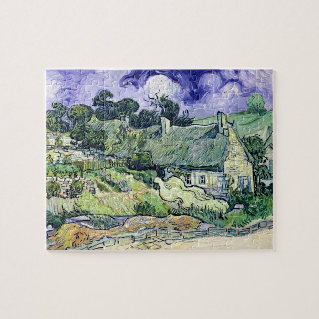 Puzzle Vincent van Gogh | Maisons de chaume à Cordeville (Horizontal)