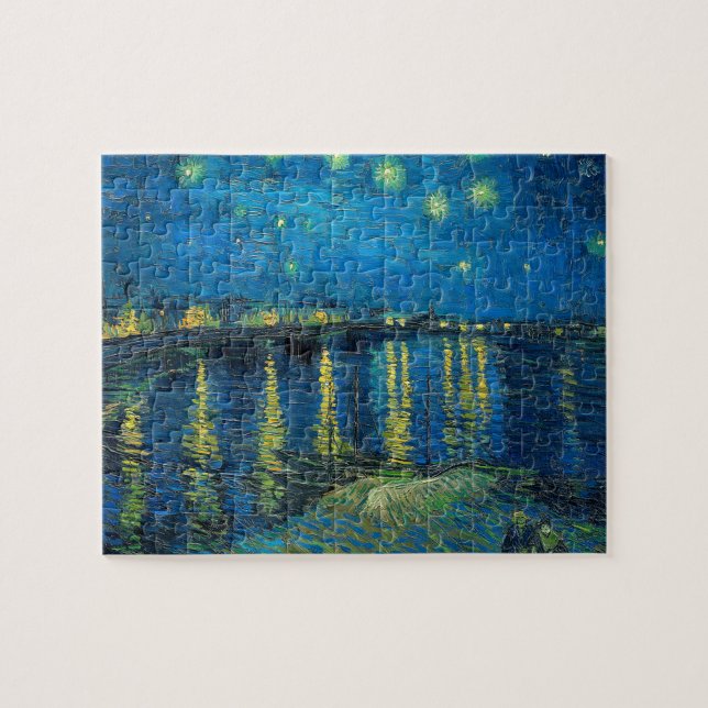 Puzzle Vincent Van Gogh Nuit étoilée sur le Rhône (Horizontal)