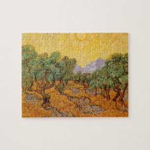 Puzzle Vincent van Gogh - Oliviers, Ciel Jaune et Soleil