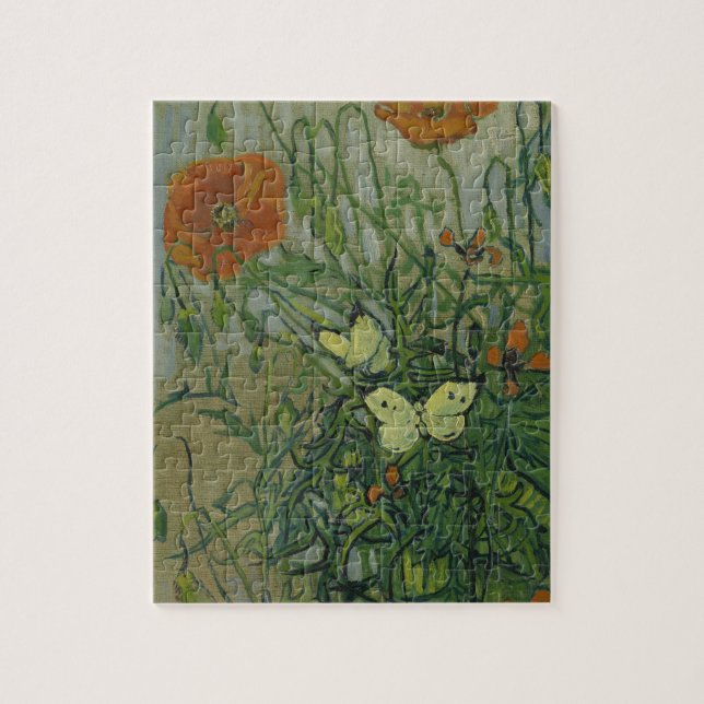 Puzzle Vincent van Gogh - Papillons et Pavots (Vertical)