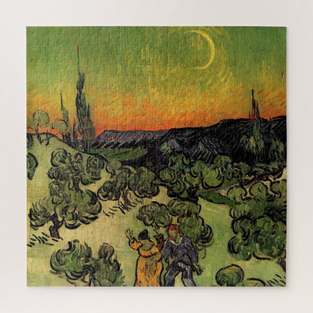 Puzzle Vincent Van Gogh Paysage de Moonlit (Vertical)