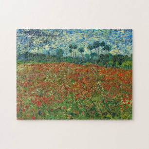 Puzzle Vincent Van Gogh Poppy Field Floral Art Vintage